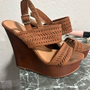 Women's Brown Wedge Sandals